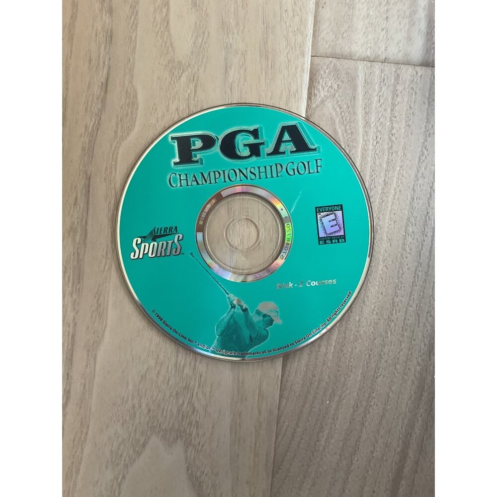 PGA Championship Golf PC Game Disc 2 Courses Sierra Sports 1999